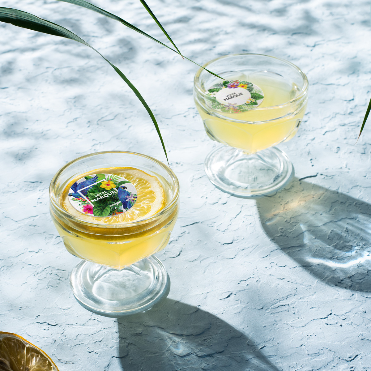 Cocktails avec pastille personnalis&eacute;e