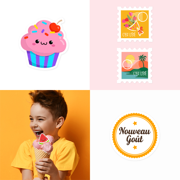 glaces et d&eacute;corations pour les glaciers